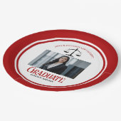 Red Black Law School Foto Afstudeerfeest Papieren Bordje (Gekanteld)