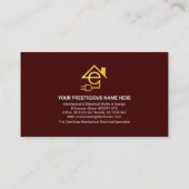 Red Black Layers Silver Electric Bulb Visitekaartje (Achterkant)