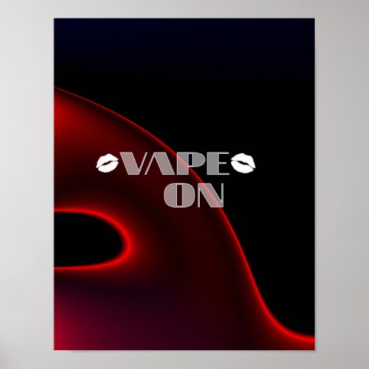 Red Black Licht Vape on Poster (Voorkant)