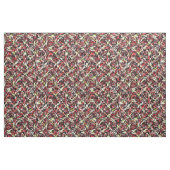 Red Black Lime Green Bruskes Art Pattern Stof (Fat Quarter)