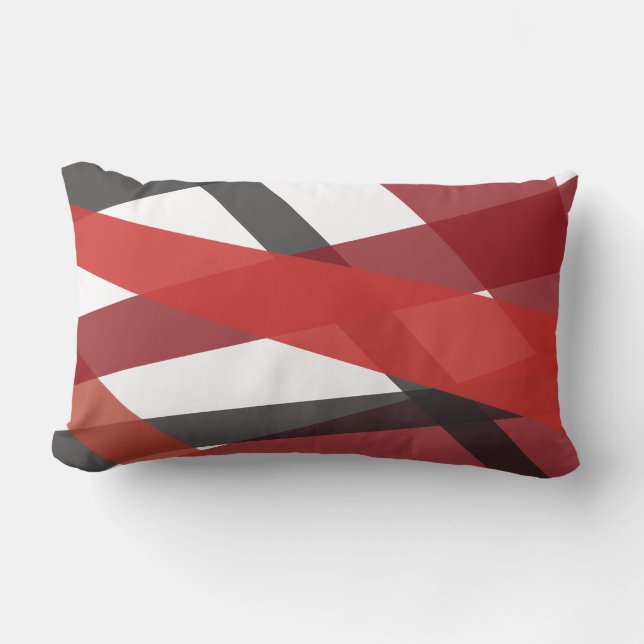 RED BLACK LINES DESIGN Retro Sierkussen Kussen (Voorkant)