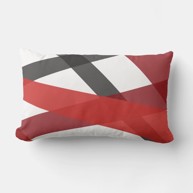 RED BLACK LINES DESIGN Retro Sierkussen Kussen (Voorkant)