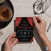 Red & Black Lines nieuwe zakelijke opening Kaart