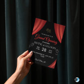 Red & Black Lines nieuwe zakelijke opening Kaart