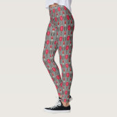 Red Black Lipstick Nail Poolse Makeup-Leggings Leggings (Links)