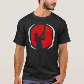 Red Black Logo Baseball Batter T-shirt (Voorkant)