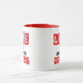 Red Black Love is Year-Round Holiday Typografie Mok (Midden)