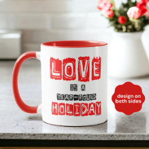 Red Black Love is Year-Round Holiday Typografie