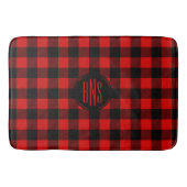 Red Black Lumberjack Buffalo Plaid badmat (Voorkant)
