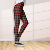 Red Black Lumberjack Buffalo Play Leggings