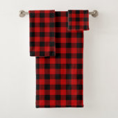 Red Black Lumberjack Pset Bad Handdoek (Insitu)