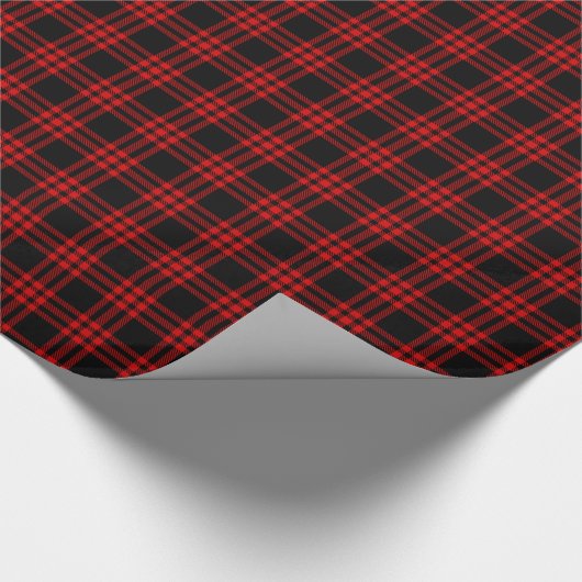 Red Black Lumberjack Pset Tartan Cadeaupapier (Hoek)