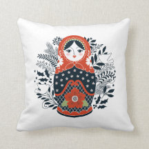 Red Black Matryoshka Nesting Doll