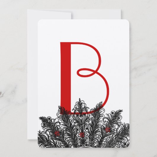 Red Black (minder bloemen) Ventilatoruitingen Kaart (Achterkant)