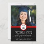 Red Black Modern Gradun Party Magnetic Card Magnetische Uitnodiging (Voorkant)