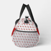 Red Black Modern Hearts Retro Monogram Name Plunjezak (Rechts)