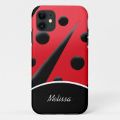 Red/Black Modern Ladybug iPhone 5 Hoesje (Achterkant)