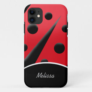 Red/Black Modern Ladybug iPhone 5 Hoesje