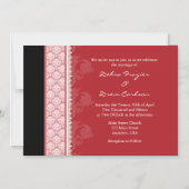 Red Black Modern Magnetic Wedding Invitation Magnetische Uitnodiging (Voorkant)