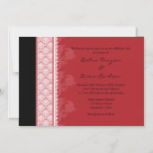 Red Black Modern Magnetic Wedding Invitation Magnetische Uitnodiging (Voorkant)