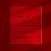 Red Black Modern Minimal Professional Visitekaartje