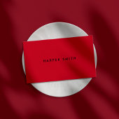 Red Black Modern Minimal Professional Visitekaartje