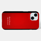Red Black Modern Plain Professional Case-Mate iPhone Case (Achterkant (horizontaal))