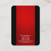 Red Black Modern Plain Professional Manager Visitekaartje (Achterkant)