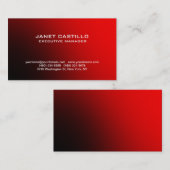 Red Black Modern Professional, eenvoudig Visitekaartje (Voorkant / Achterkant)