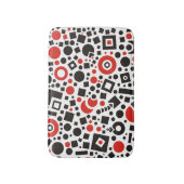 Red & Black Modern Tech Art Deco Badmat (Voorkant Verticaal)