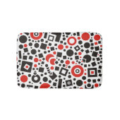 Red & Black Modern Tech Art Deco Badmat (Voorkant)