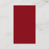 Red Black Monogram Professional Visitekaartje (Achterkant)