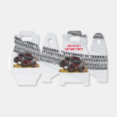 Red Black Monster Truck Birthday Party Bedankdoosjes (Uitgevouwen)