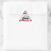 Red Black Multilingual Dank je Word Cloud Sticker (Tas)