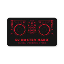 Red Black Music Platenspeler Disk Jockey DJ