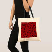 Red Black Muzieknoten Bag Tote Bag (Voorkant (product))