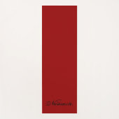 Red Black Namaste Typografie Yogamat (Voorkant)