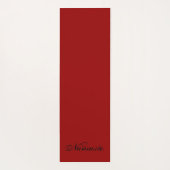 Red Black Namaste Typografie Yogamat (Achterkant)