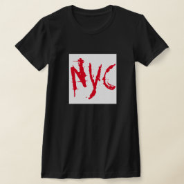 Red Black New York City Shirt, NYC Verenigde State T-shirt