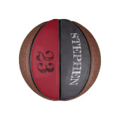 RED Black Number Chalkboard etching Genoemd Basketbal (Verticaal)