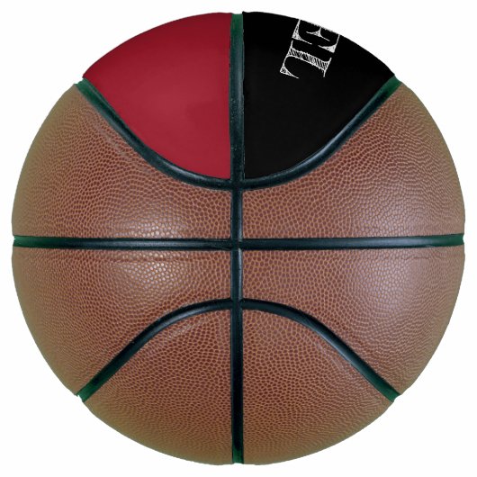 RED Black Number etting Custom Name Basketbal (Rechts)