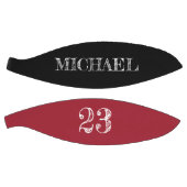 RED Black Number etting Custom Name Basketbal (Panelen)