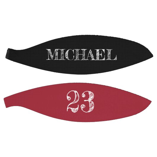 RED Black Number etting Custom Name Basketbal (Panelen)