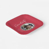 Red Black Nurse Afstuderen script Minimal Photo Papieren Bordje (Gebogen)