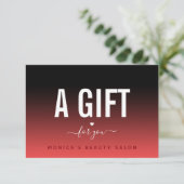 Red Black Ombre Heart Romantic Modern & Elegant (Staand voorkant)