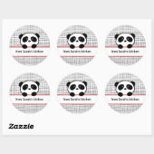 Red Black Panda van de keuken-Stickers Ronde Sticker (Vel)