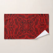 Red Black Pattern Bad Handdoek (Handdoek)