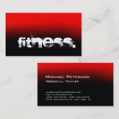 Red Black Personal Trainer Fitness Visitekaartje (Voorkant / Achterkant)