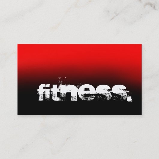Red Black Personal Trainer Fitness Visitekaartje (Voorkant)