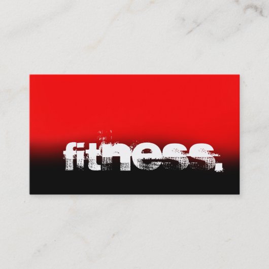Red Black Personal Trainer Fitness Visitekaartje (Voorkant)